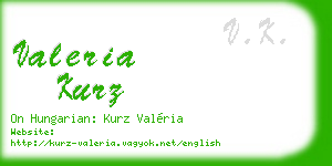 valeria kurz business card
