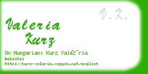 valeria kurz business card